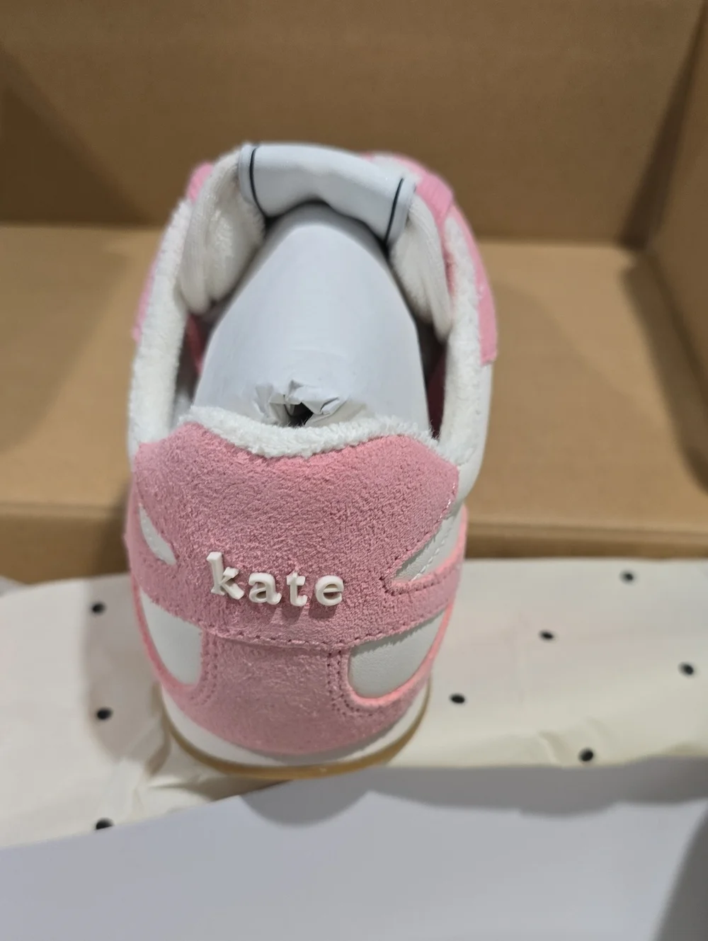 Kate Spade KS Drift Lace-Up Sneakers, Cream/Grapefruit Soda